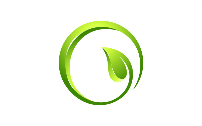 Leaf Circle Vector Logo Logo Template