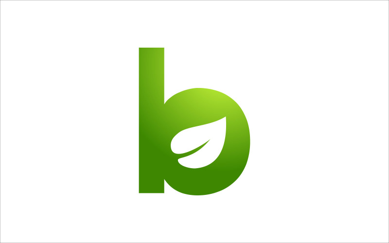 Letter B Leaf Vector Logo Logo Template