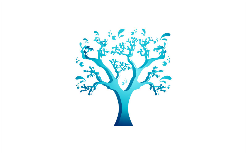 Water Tree Vector Logo Logo Template