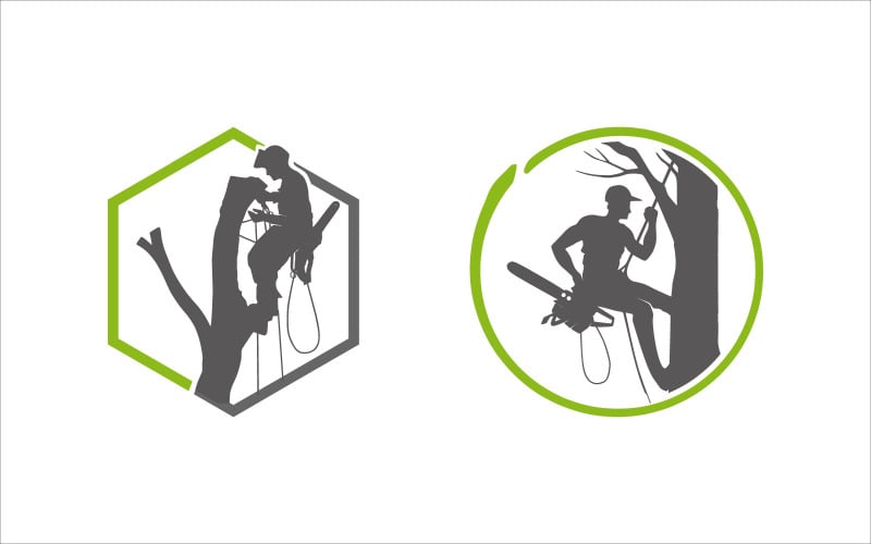 Woodcutter Vector Logo Logo Template