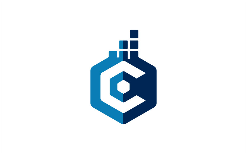 C Hexagon Vector Logo Logo Template