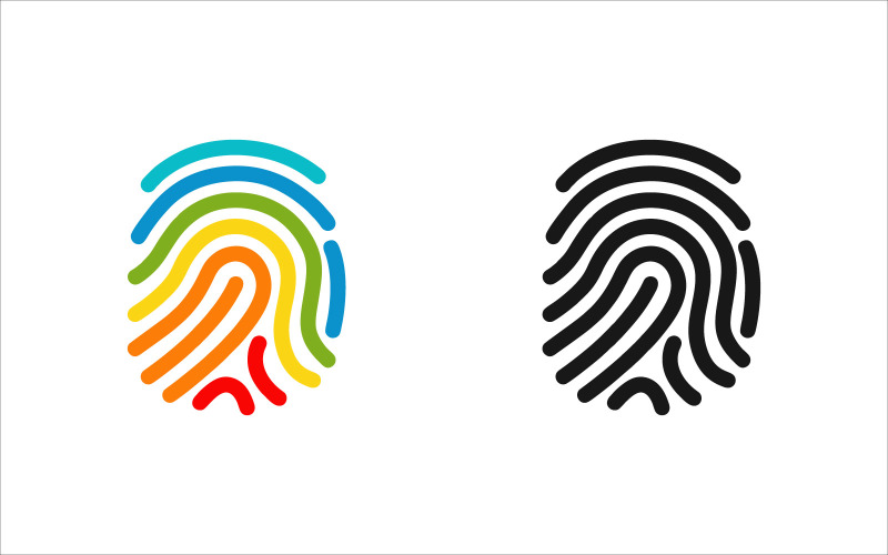 Finger Print Vector Logo Logo Template