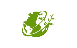 Green Earth Vector Logo Design