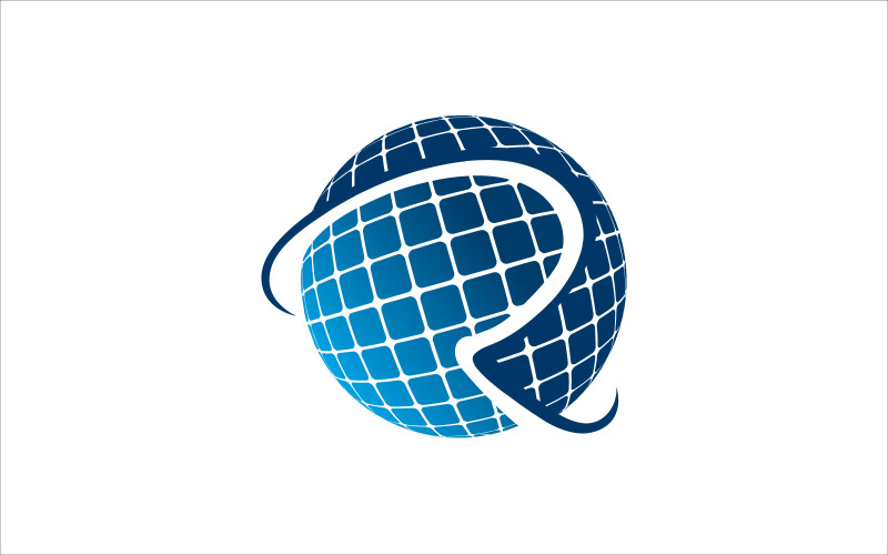 R Globe Vector Logo Logo Template