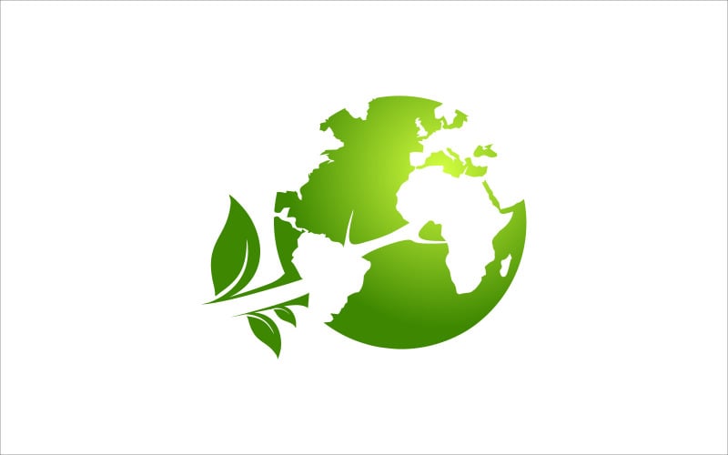 Save Earth Vector Logo Logo Template