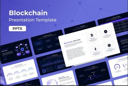 Kit Graphique #166540 Blockchain Powerpoint Divers Modles Web - Logo template Preview