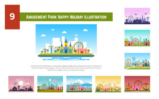 9 Amusement Park Happy Holiday