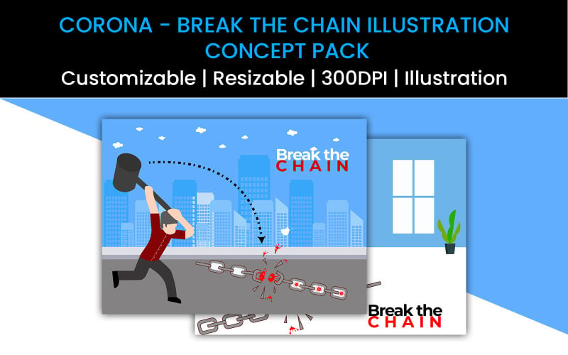 Corona - Break the Chain - Illustration Concept Pack