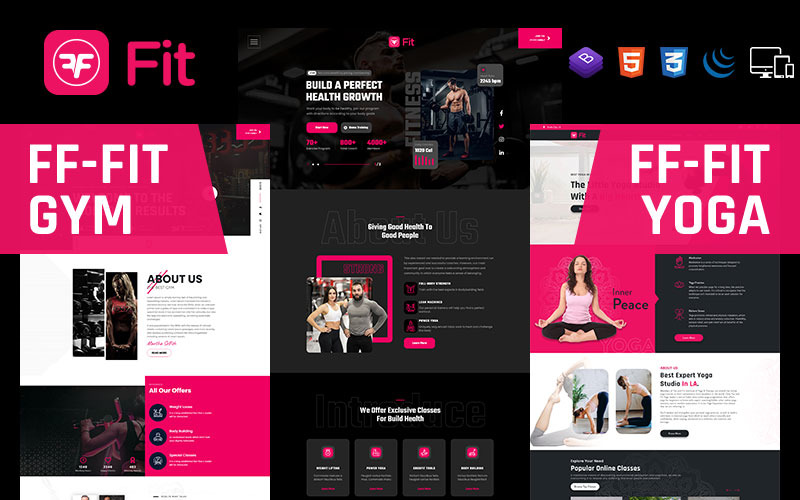 FF-Fit - Fitness HTML5, CSS & JS Responsive Website Template