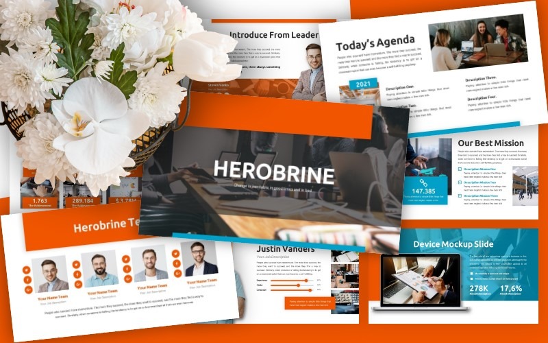 Herobrine - Powerpoint Template PowerPoint Template
