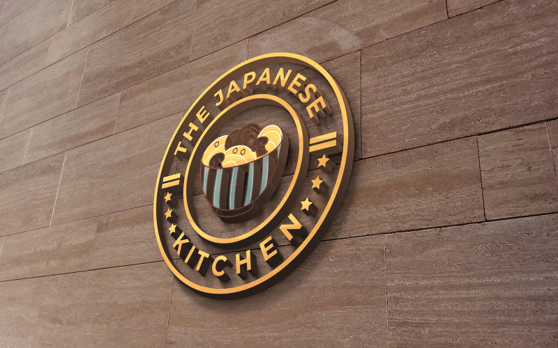 Japanese Kitchen Premium Logo Logo Template