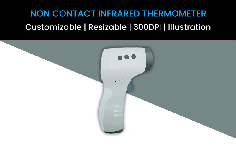 Non Contact Infrared Thermometer Illustration