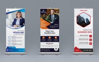 Roll-Up Banner Design - Corporate Identity Template