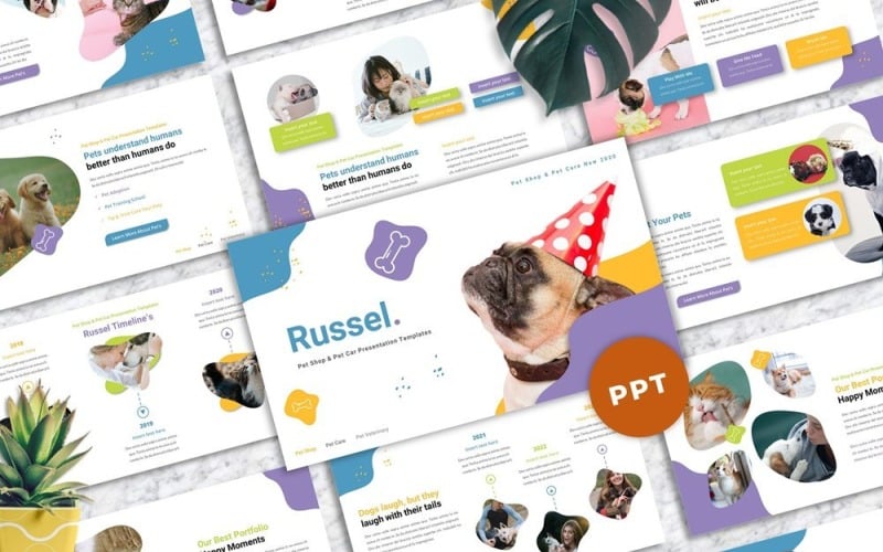 Russel - Pet Care Powerpoint PowerPoint Template