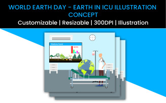 World Earth Day - Earth in ICU Concept