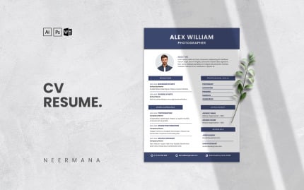 Kit Graphique #166622 Cv Resume Divers Modles Web - Logo template Preview