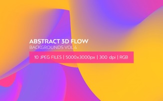 Abstract 3D Flow Backgrounds Vol.4