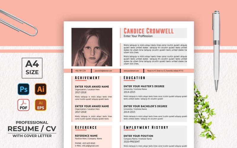 Candice Cromwell Resume Format CV Template Resume Template