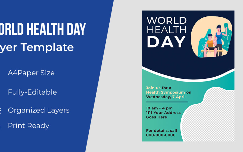 World Health Day Campaign Flyer Corporate Identity