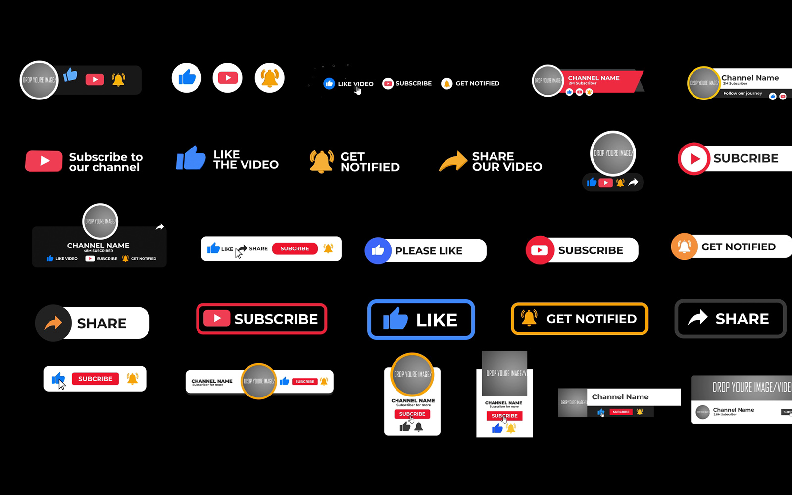 YouTube Subscribe Elements - Final Cut Pro Template