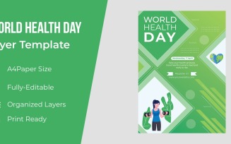 Vector Illustration concept World Health Day Flyer
