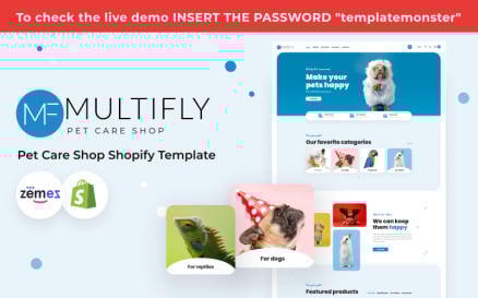 Multifly Pet Care Shop Template Shopify Theme