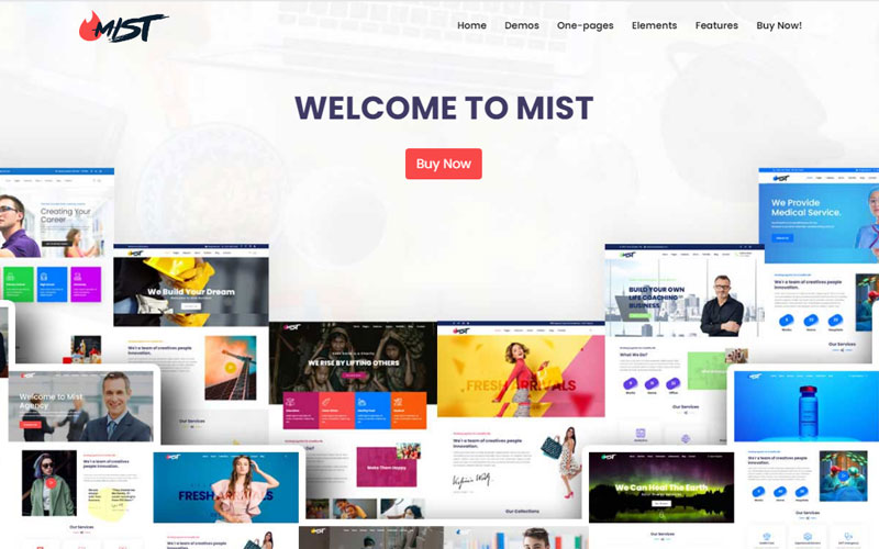 "Mist | The Business Multi-Purpose HTML5 Website Template" 响应式网页模板 #166938