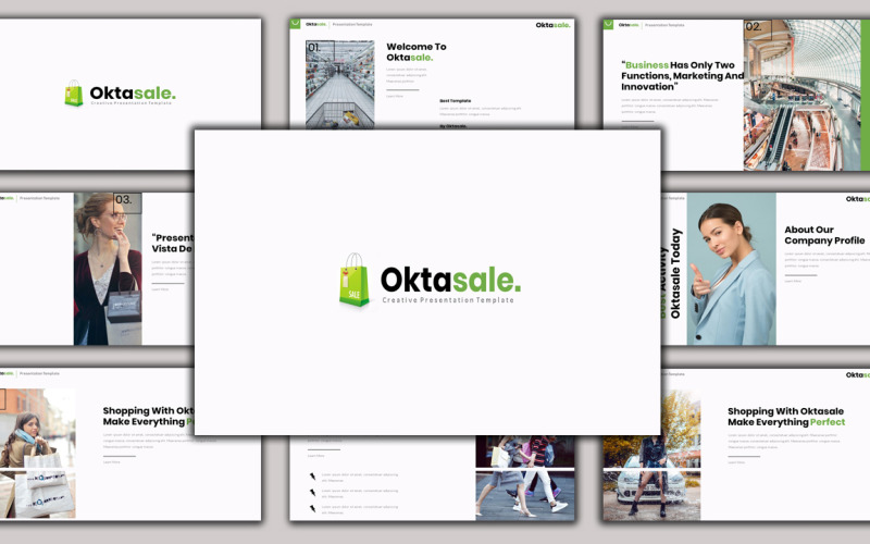 Oktasale - Modern Business PowerPoint PowerPoint Template
