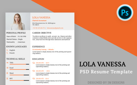 Lola Vanessa - Resume Template