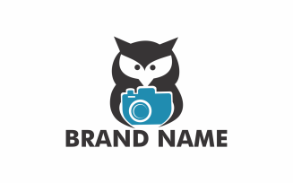 Owl Camera Logo Template