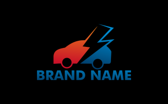 Power Car line Logo Template