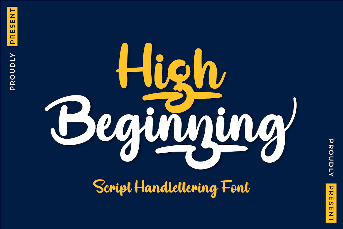 High Beginning Font