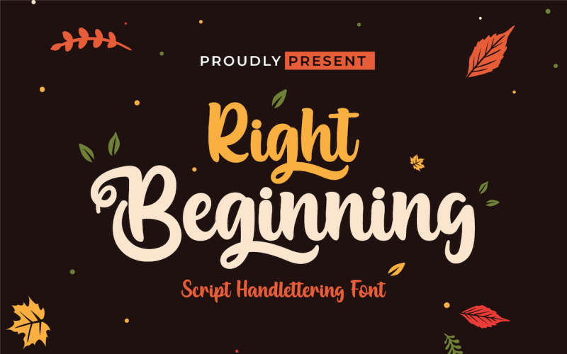 Right Beginning Font