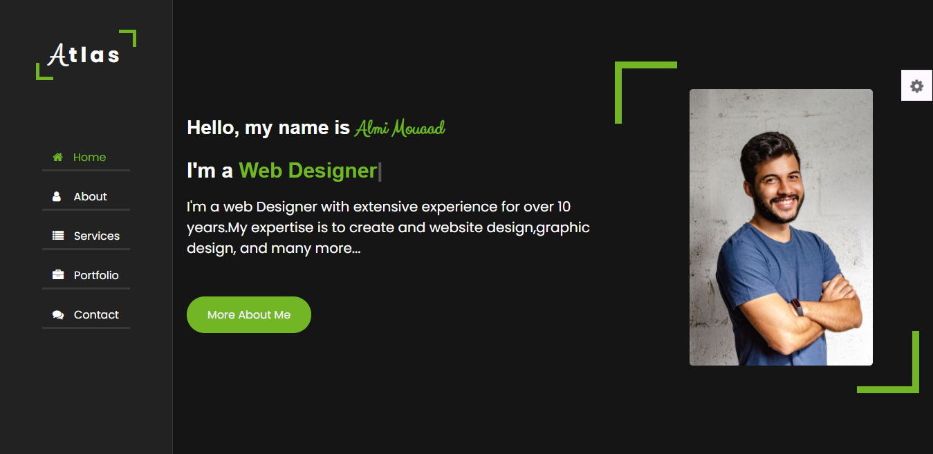 "Atlas- Сreative Portfolio Html Theme Website Template" 网页模板 #167223