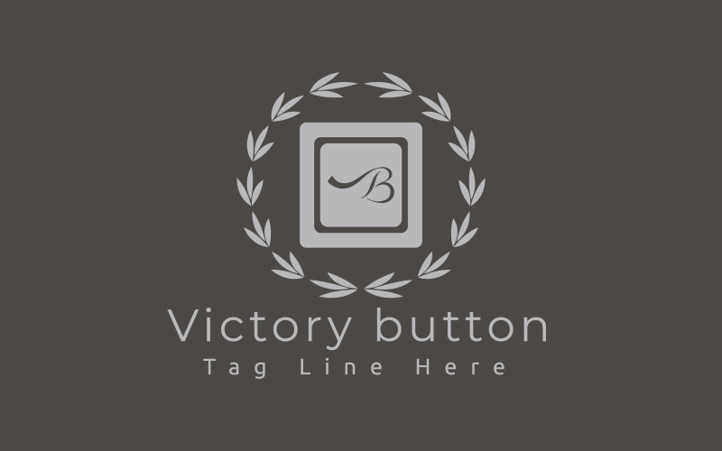 Victory Button Logo Template