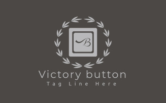 Victory Button Logo Template