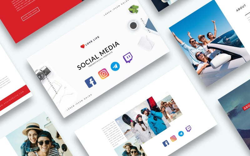 Free Social Media Presentation Powerpoint Template PowerPoint Template