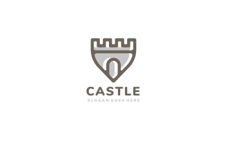 Castle Security Shield Logo Template