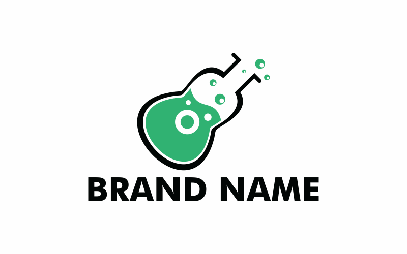 Lab Guitar Logo Template