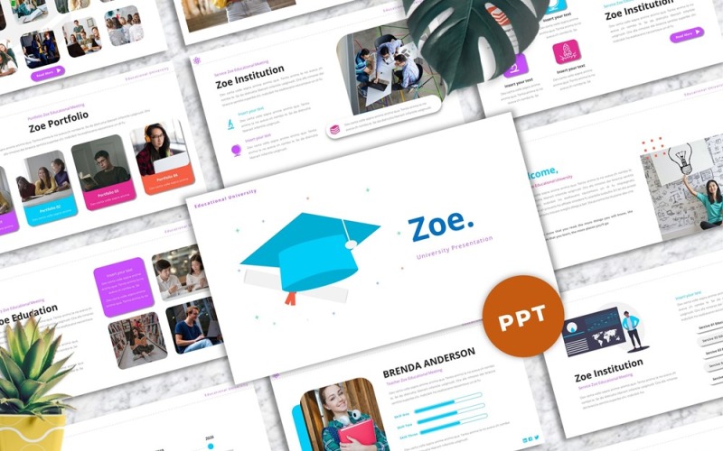 Zoe - University Powerpoint PowerPoint Template
