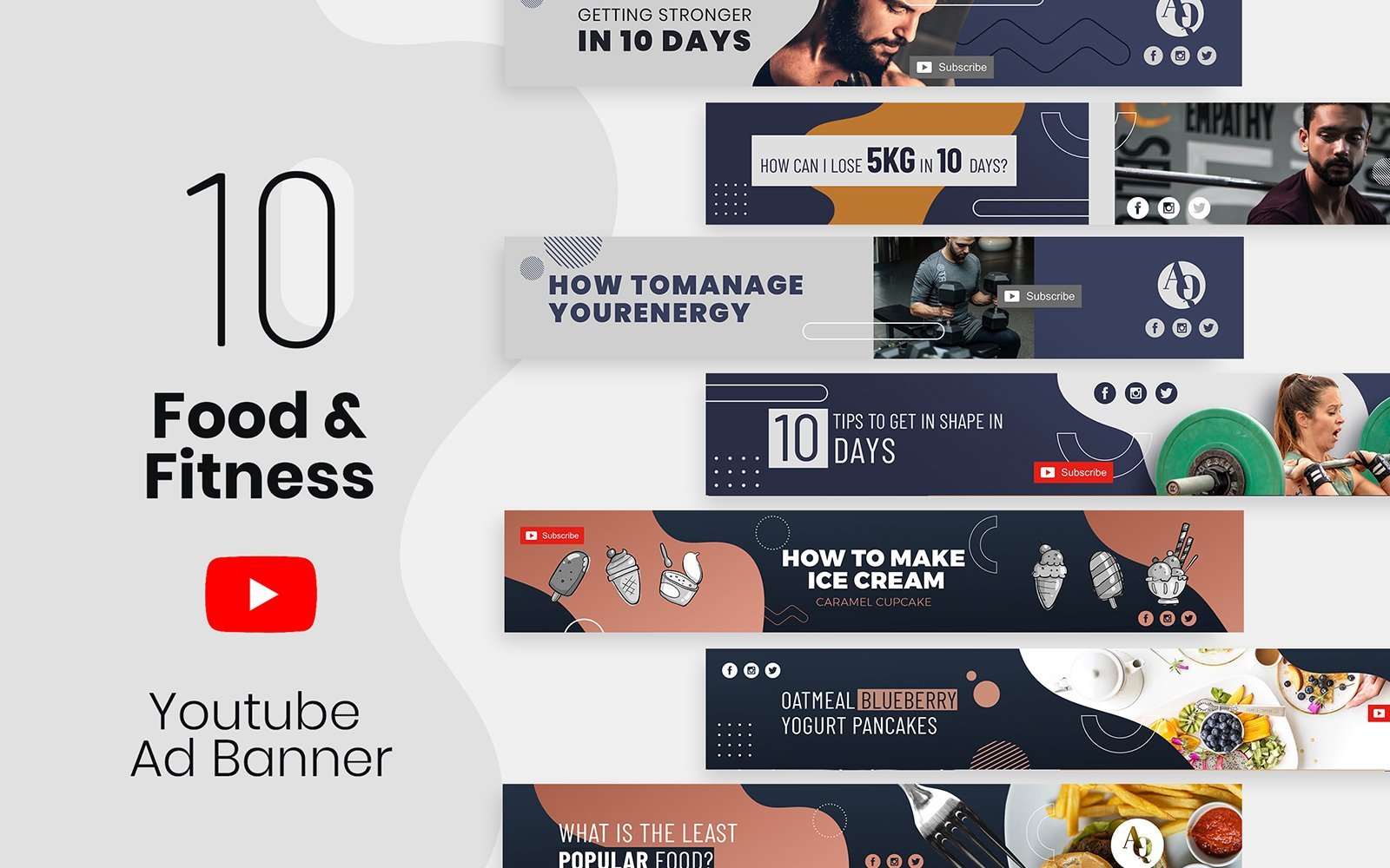 Kit Graphique #167936 Youtube Cover Divers Modles Web - Logo template Preview