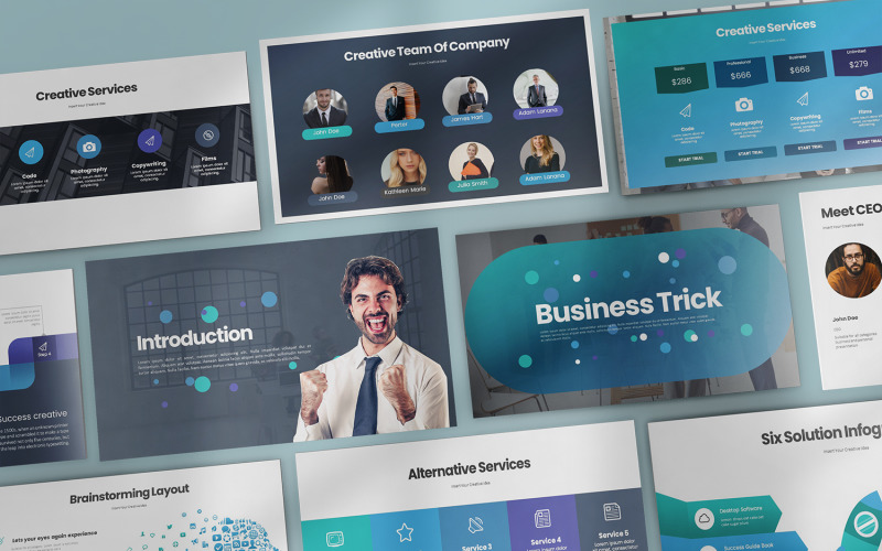 Business Trick PowerPoint template PowerPoint Template