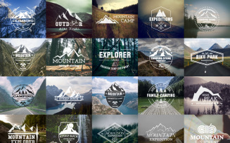 25 Camping Logos Badges | Adventure SVG Collection - Vector Images Graphics Templates