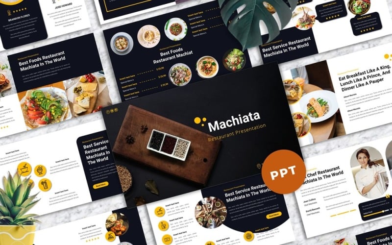 Machiata - Restaurant Powerpoint PowerPoint Template