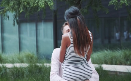 Cheerful mixed-race couple enjoying their time together - video footage Stock Video