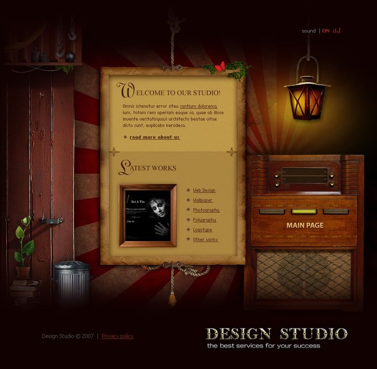 Design Studio Flash Template #17076