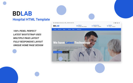 BDLAB - Hospital HTML Website Template