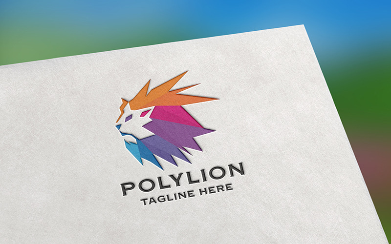 Poly Lion Logo template Logo Template