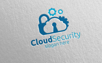 Service Security Cloud Logo template