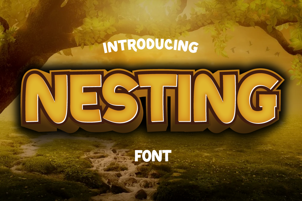 Nesting | Playful font